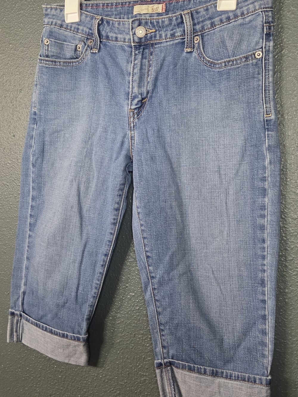 Levis Jeans Women 10 Denim 515 Capri Cropped Short Preppy Mom Casual Comfort - Picture 3 of 7